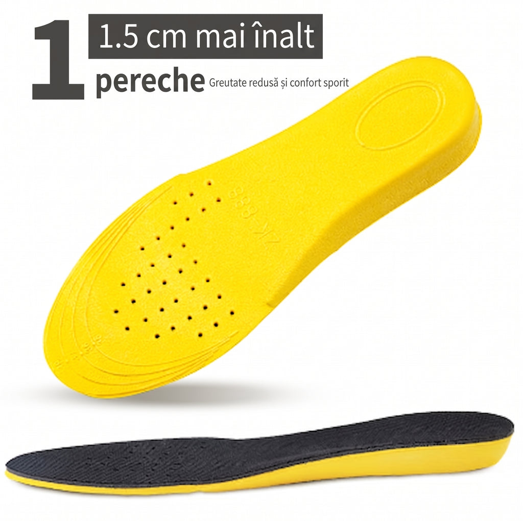 Branțuri Ortopedice Invizibile pentru Creșterea Înălțimii (1.5cm) – Susținere Călcâi, Pernă Anti-Șoc & Confort Absolut (Unisex)