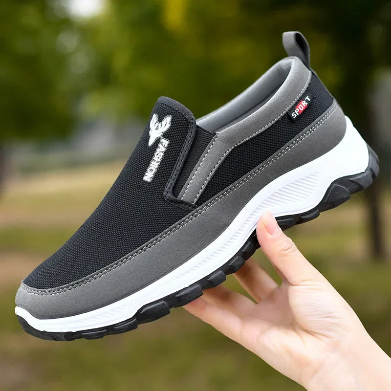 Pantofi Sport Ortopedici OrtoPas® Slip-On – Respirabili, Fără Șireturi, Suport Anatomic & Talpă Anti-Șoc (Bărbați)