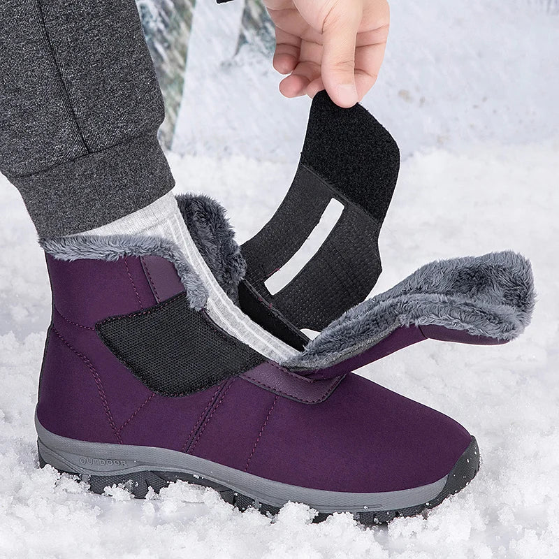 Ghete Ortopedice Iarnă Femei OrtoPas® Warm Fit – Căptusite cu Blană, Impermeabile & Închidere Reglabilă cu Scai