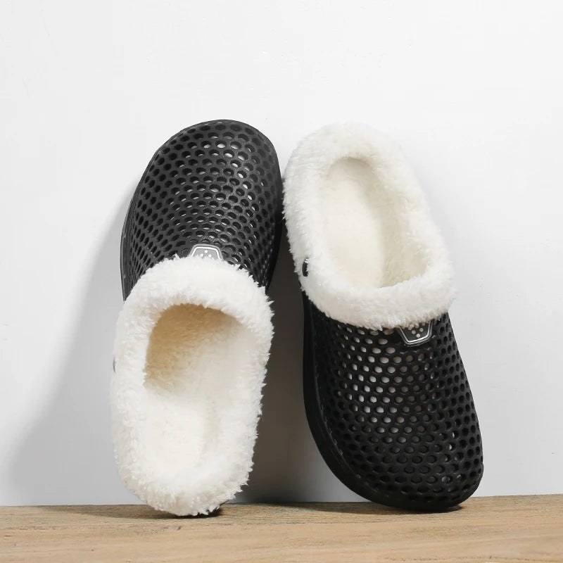 Saboți Ortopedici de Casă OrtoPas® Thermo-Cloud – Căptușeală Termică din Blană, Talpă Anti-Șoc & Antiderapantă (Unisex)