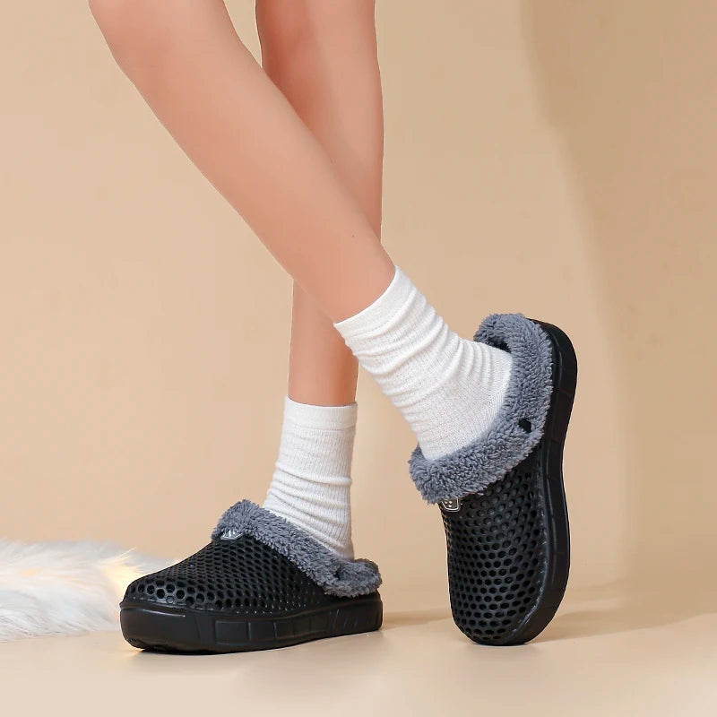 Saboți Ortopedici de Casă OrtoPas® Thermo-Cloud – Căptușeală Termică din Blană, Talpă Anti-Șoc & Antiderapantă (Unisex)