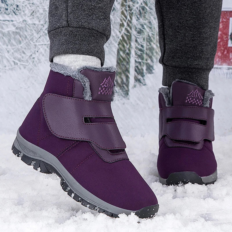 Ghete Ortopedice Iarnă Femei OrtoPas® Warm Fit – Căptusite cu Blană, Impermeabile & Închidere Reglabilă cu Scai