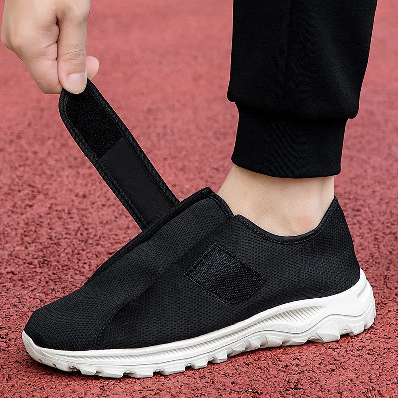 Pantofi Ortopedici Bărbați OrtoPas® Extra Fit – Închidere Reglabilă cu Scai & Calapod Lărgit (Mărimi 36-47)